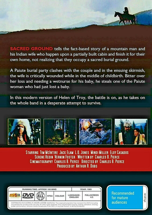 Buy Online Sacred Ground - DVD - ALL REGION DVD - Tim McIntire, L.Q. Jones, Jack Elam | Best Shop for Old classic and hard to find movies on DVD - Timeless Classic DVD
