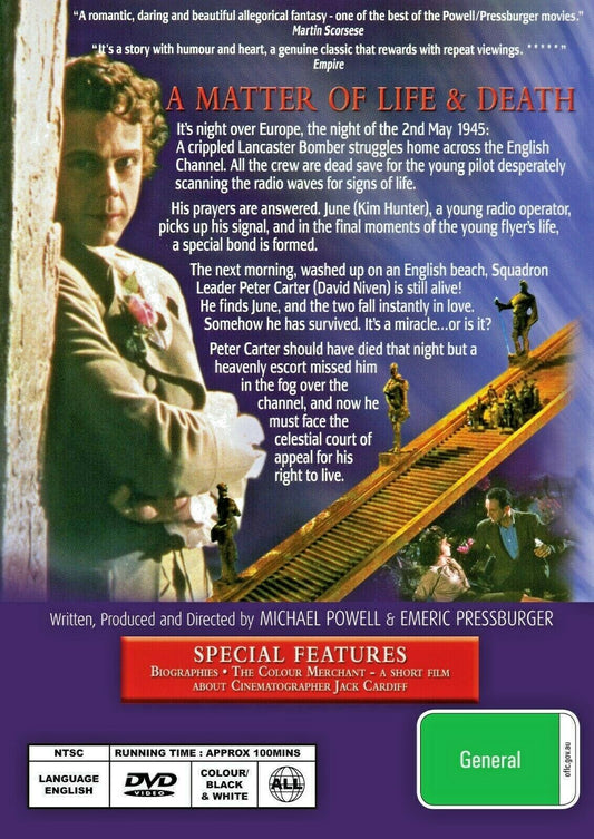 Buy Online A Matter of Life and Death (1946) - DVD -NEW - David Niven, Kim Hunter - COMEDY | Best Shop for Old classic and hard to find movies on DVD - Timeless Classic DVD