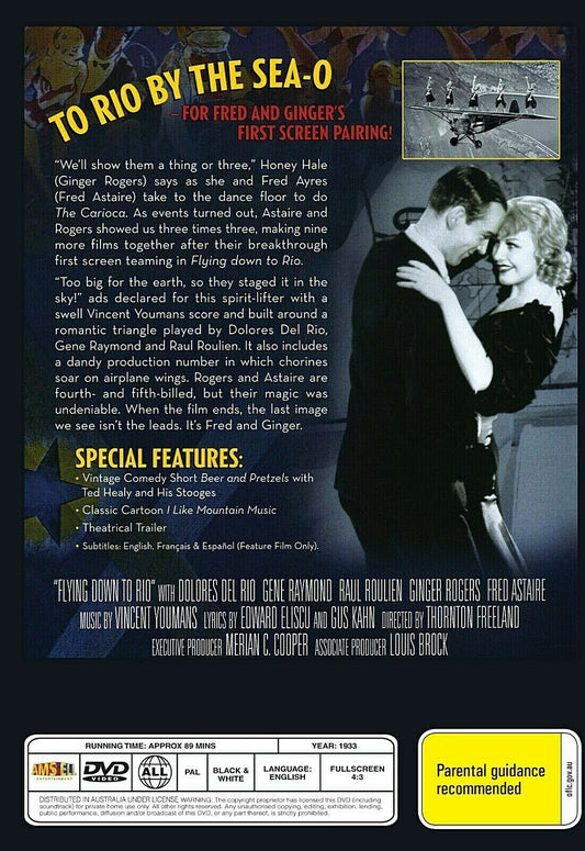 Buy Online Flying Down to Rio (1933) - DVD - Dolores del Rio, Gene Raymond | Best Shop for Old classic and hard to find movies on DVD - Timeless Classic DVD