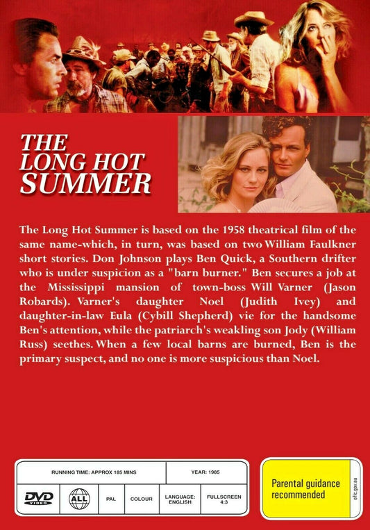 Buy Online The Long, Hot Summer - 1983 - DVD -Don Johnson, Jason Robards | Best Shop for Old classic and hard to find movies on DVD - Timeless Classic DVD