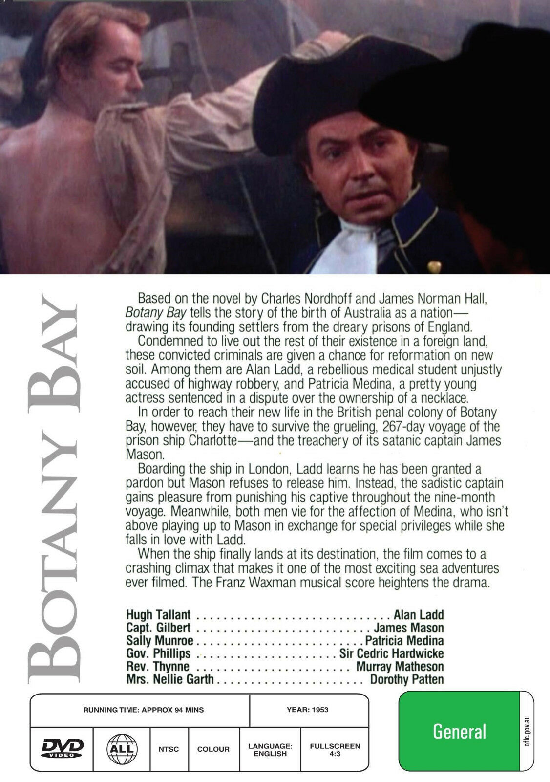 Buy Online BOTANY BAY (1952) - Alan Ladd James Mason - DVD | Best Shop for Old classic and hard to find movies on DVD - Timeless Classic DVD