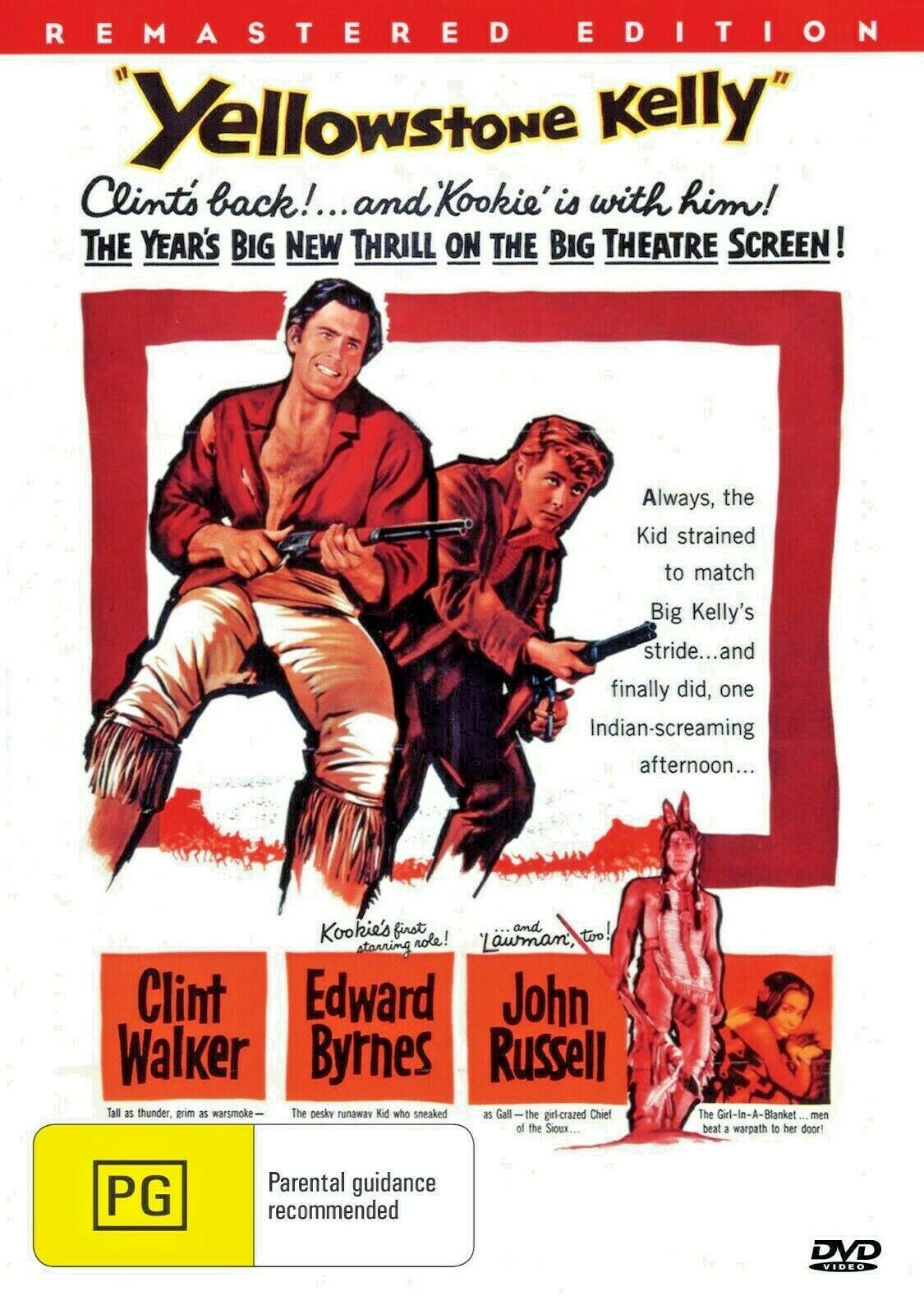 Buy Online Yellowstone Kelly (1959) - DVD - Clint Walker, Edd Byrnes - WESTERN | Best Shop for Old classic and hard to find movies on DVD - Timeless Classic DVD