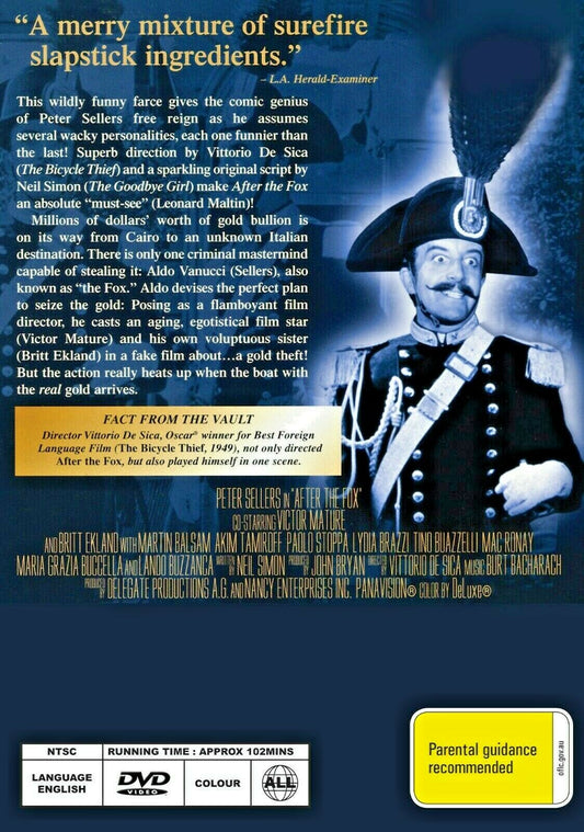 Buy Online After the Fox (1966)- DVD -NEW- Peter Sellers, Victor Mature - COMEDY | Best Shop for Old classic and hard to find movies on DVD - Timeless Classic DVD