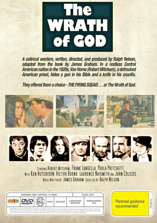 Buy Online The Wrath of God (1972) - DVD - NEW - Robert Mitchum, Rita Hayworth | Best Shop for Old classic and hard to find movies on DVD - Timeless Classic DVD