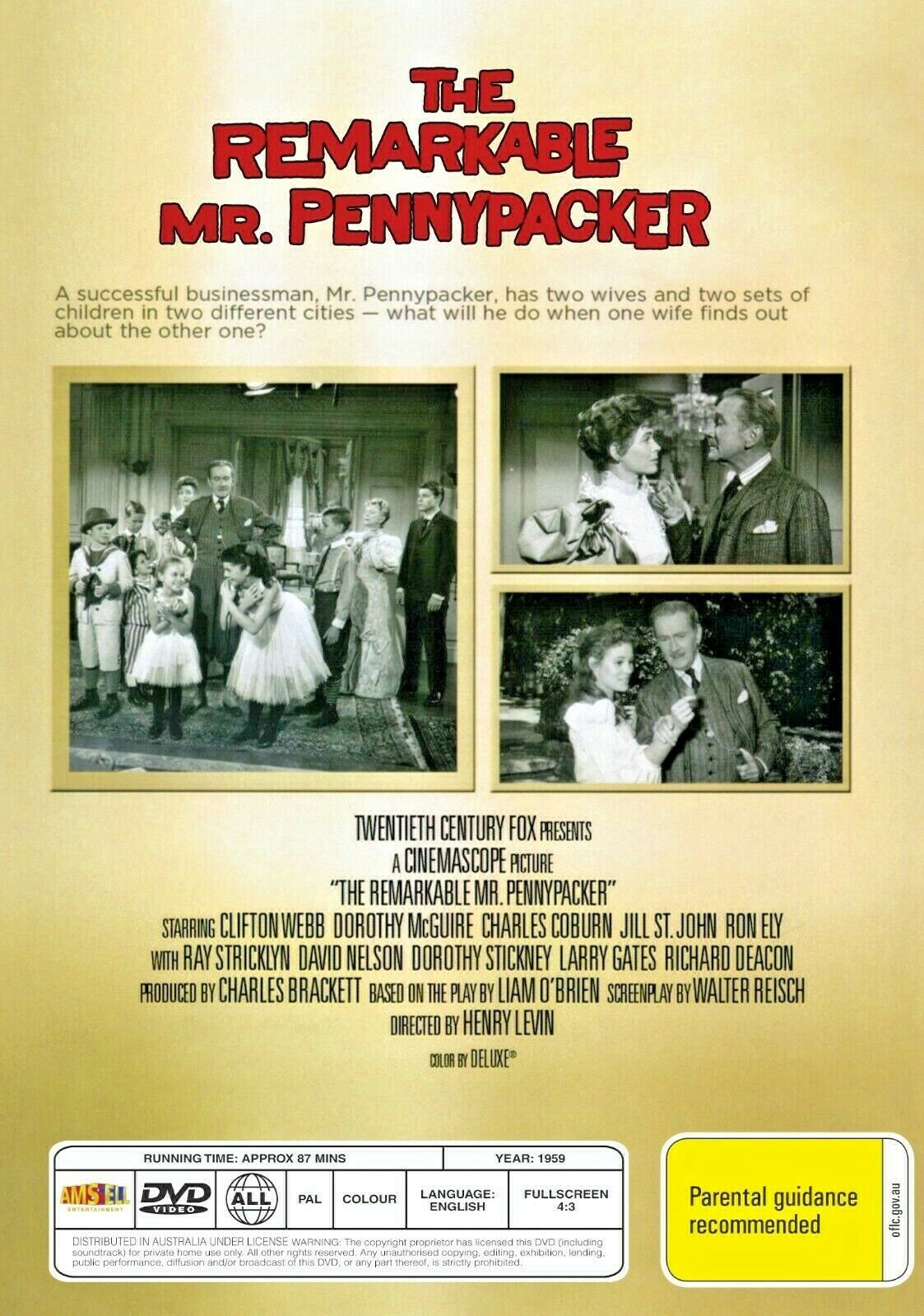 Buy Online The Remarkable Mr. Pennypacker (1970) - DVD - Clifton Webb, Dorothy McGuire | Best Shop for Old classic and hard to find movies on DVD - Timeless Classic DVD