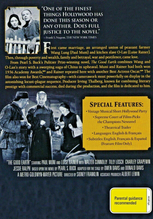 Buy Online The Good Earth (1937) - DVD - Paul Muni, Luise Rainer | Best Shop for Old classic and hard to find movies on DVD - Timeless Classic DVD