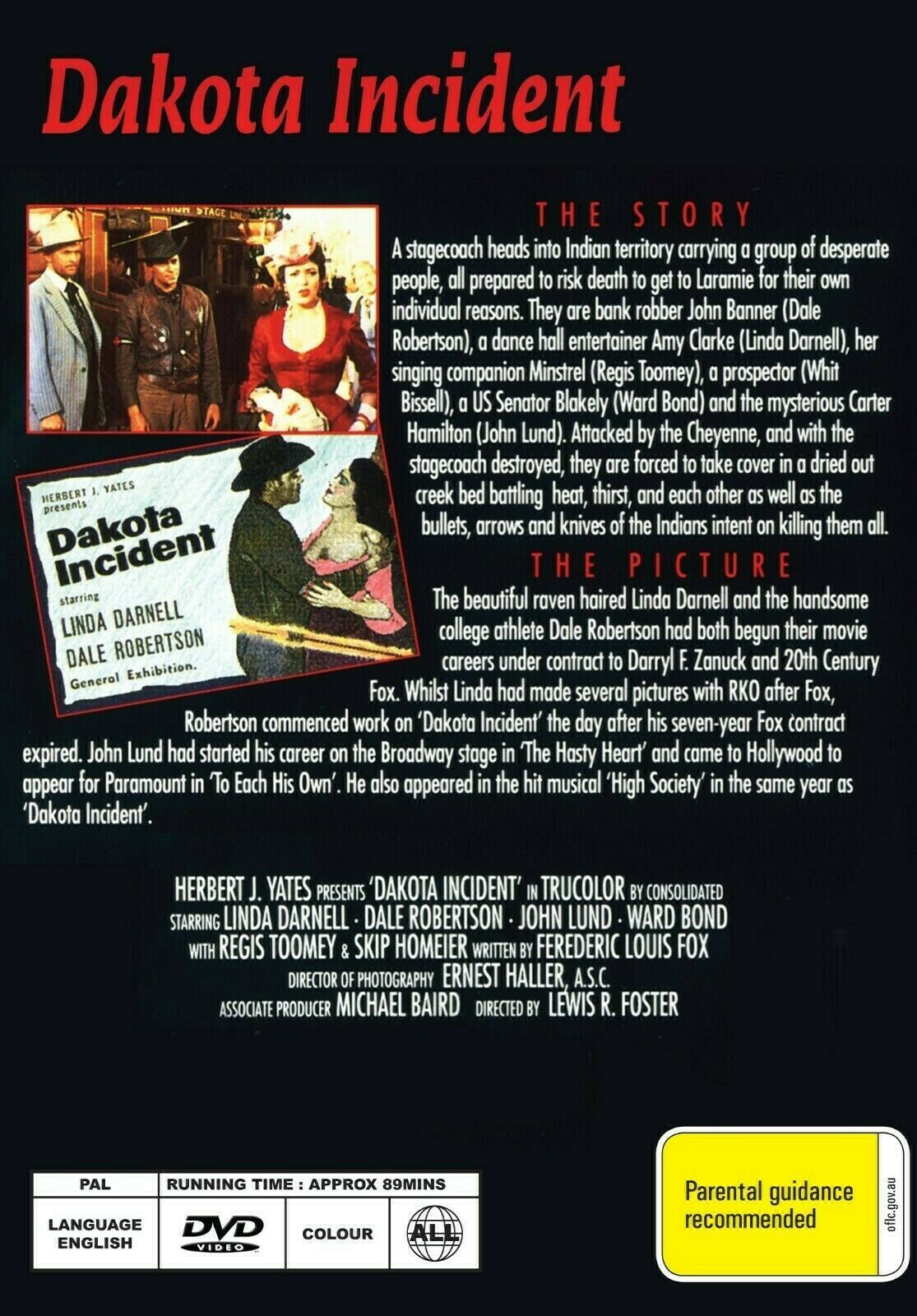 Buy Online Dakota Incident (1956) - DVD - Linda Darnell, Dale Robertson - WESTERN | Best Shop for Old classic and hard to find movies on DVD - Timeless Classic DVD