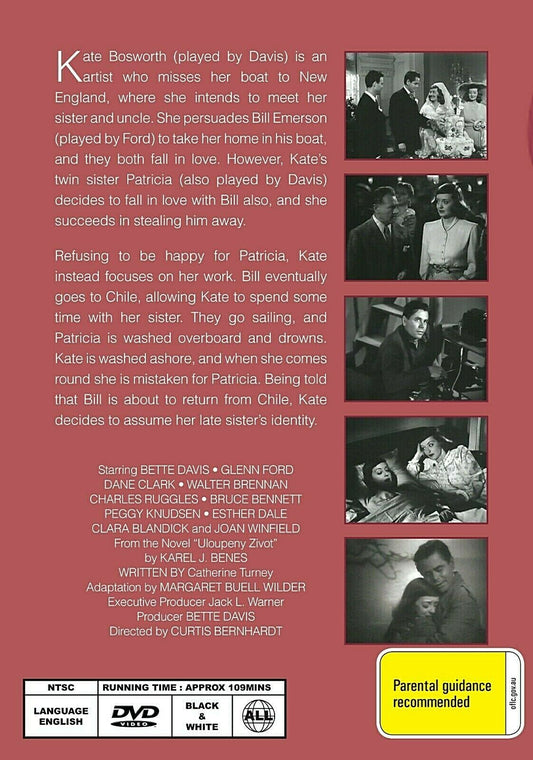 Buy Online A Stolen Life (1946) - DVD - NEW - Bette Davis, Glenn Ford | Best Shop for Old classic and hard to find movies on DVD - Timeless Classic DVD