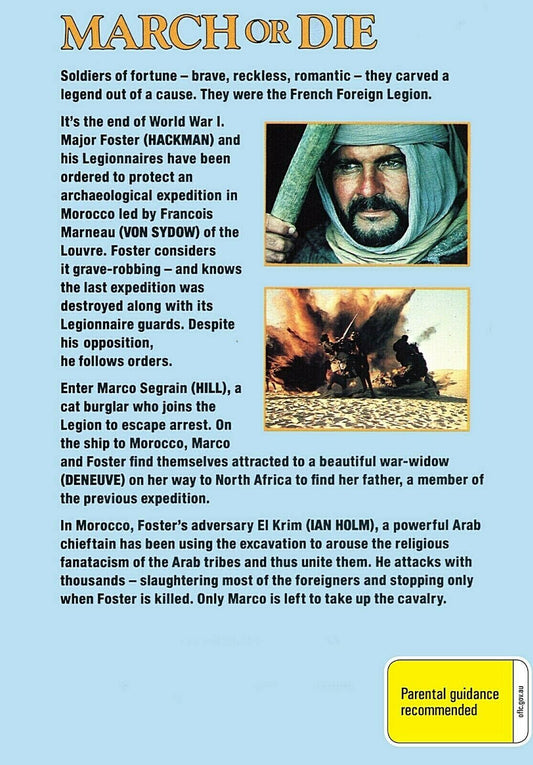 Buy Online March or Die - DVD - Gene Hackman, Terence Hill, Catherine Deneuve | Best Shop for Old classic and hard to find movies on DVD - Timeless Classic DVD