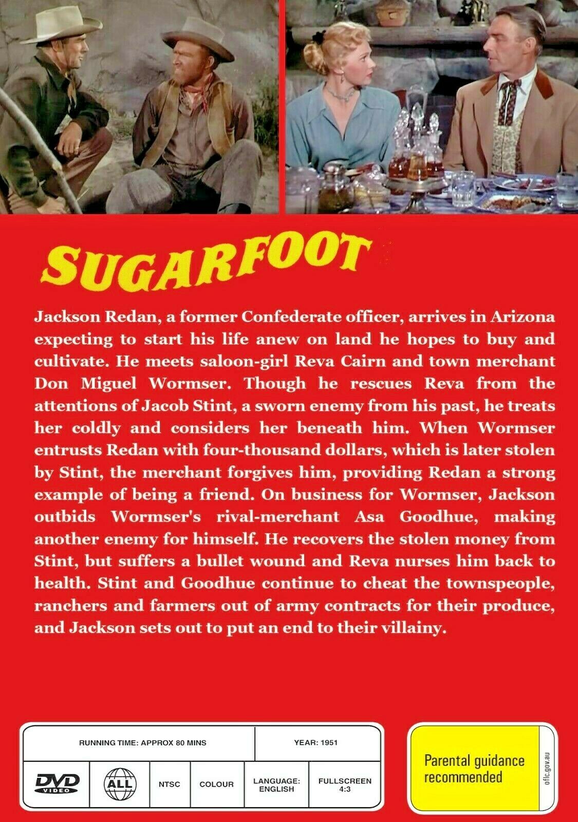Buy Online Sugarfoot (1951) - DVD - NEW - Randolph Scott, Adele Jergens - WESTERN | Best Shop for Old classic and hard to find movies on DVD - Timeless Classic DVD