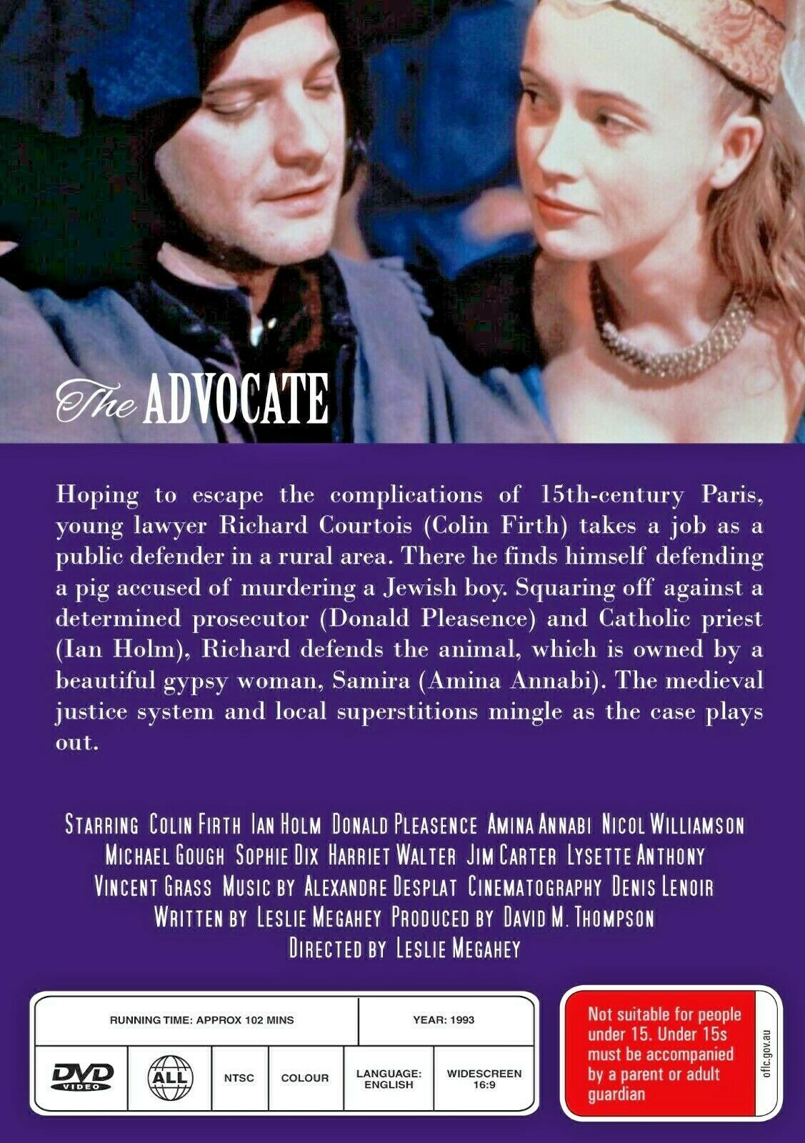 Buy Online The Advocate (1993) - DVD -NEW - Colin Firth, Amina Annabi | Best Shop for Old classic and hard to find movies on DVD - Timeless Classic DVD
