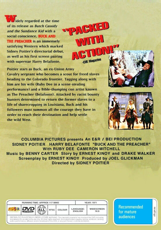 Buy Online Buck and the Preacher (1972) - DVD - Sidney Poitier, Harry Belafonte - WESTERN | Best Shop for Old classic and hard to find movies on DVD - Timeless Classic DVD