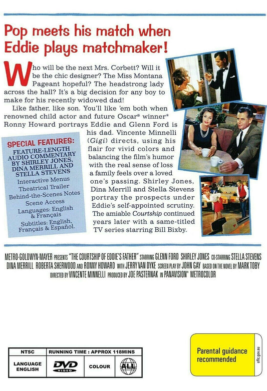 Buy Online The Courtship of Eddie's Father (1963) - DVD - Glenn Ford, Ron Howard | Best Shop for Old classic and hard to find movies on DVD - Timeless Classic DVD