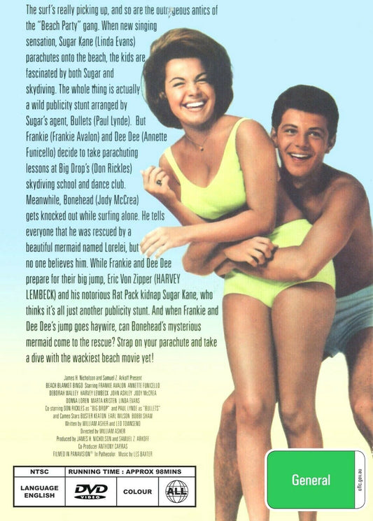 Buy Online Beach Blanket Bingo (1965) - DVD  - Frankie Avalon, Deborah Walley | Best Shop for Old classic and hard to find movies on DVD - Timeless Classic DVD