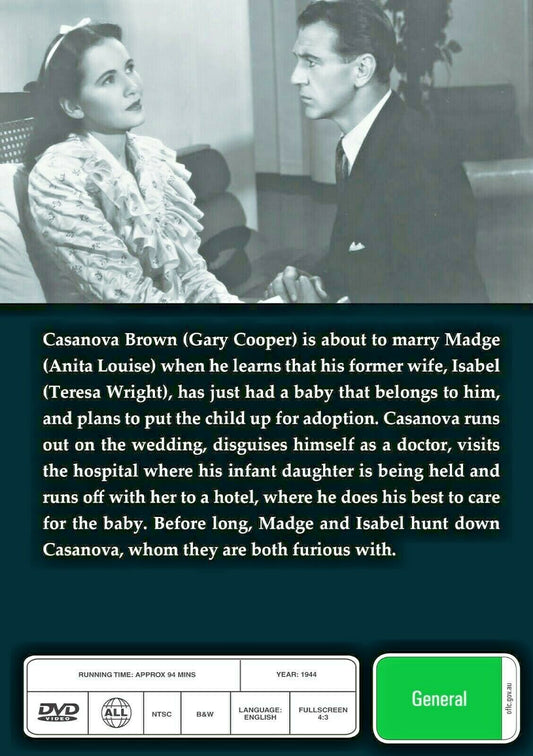 Buy Online Casanova Brown (1944) - DVD  - Gary Cooper, Teresa Wright | Best Shop for Old classic and hard to find movies on DVD - Timeless Classic DVD