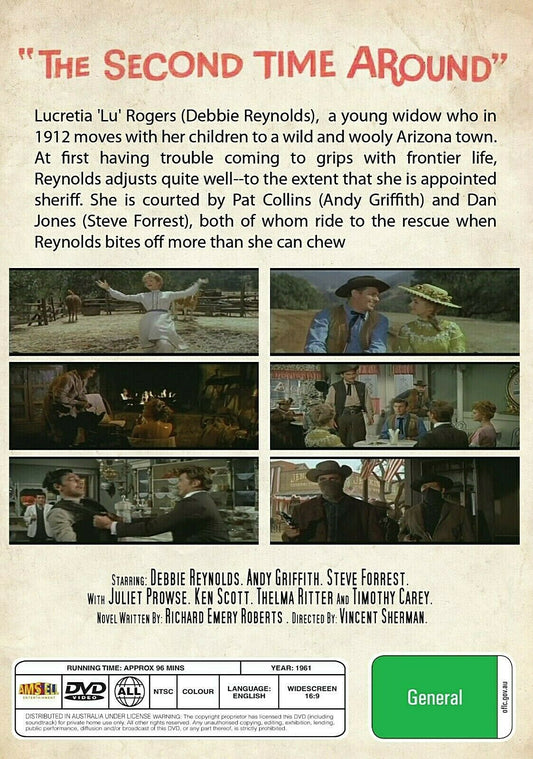 Buy Online The Second Time Around (1961) - DVD - Debbie Reynolds, Steve Forrest | Best Shop for Old classic and hard to find movies on DVD - Timeless Classic DVD