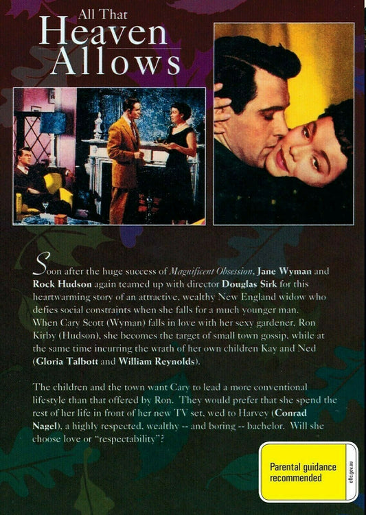 Buy Online All That Heaven Allows - DVD - Jane Wyman, Rock Hudson | Best Shop for Old classic and hard to find movies on DVD - Timeless Classic DVD