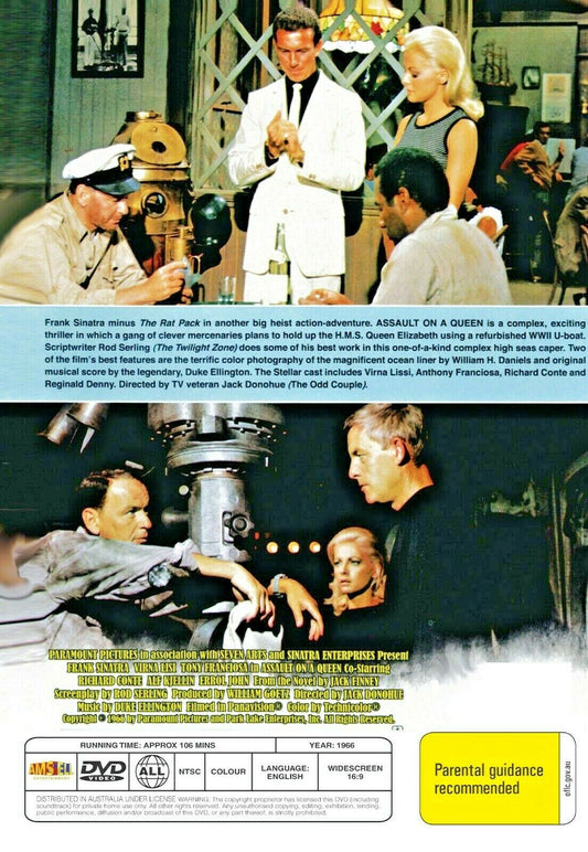 Buy Online Assault on a Queen (1966)- DVD - Frank Sinatra, Virna Lisi | Best Shop for Old classic and hard to find movies on DVD - Timeless Classic DVD