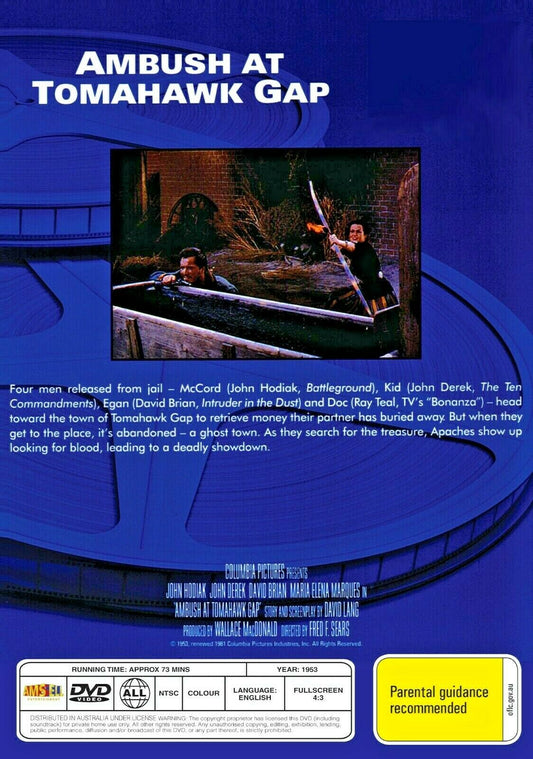 Buy Online Ambush at Tomahawk Gap (1953) - DVD - John Hodiak, John Derek - WESTERN | Best Shop for Old classic and hard to find movies on DVD - Timeless Classic DVD