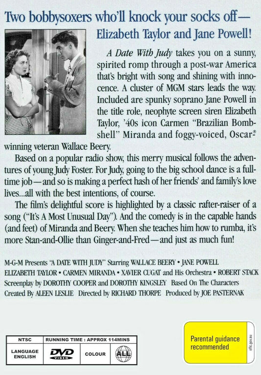 Buy Online A Date with Judy (1949)- DVD -NEW- Wallace Beery, Jane Powell - COMEDY | Best Shop for Old classic and hard to find movies on DVD - Timeless Classic DVD