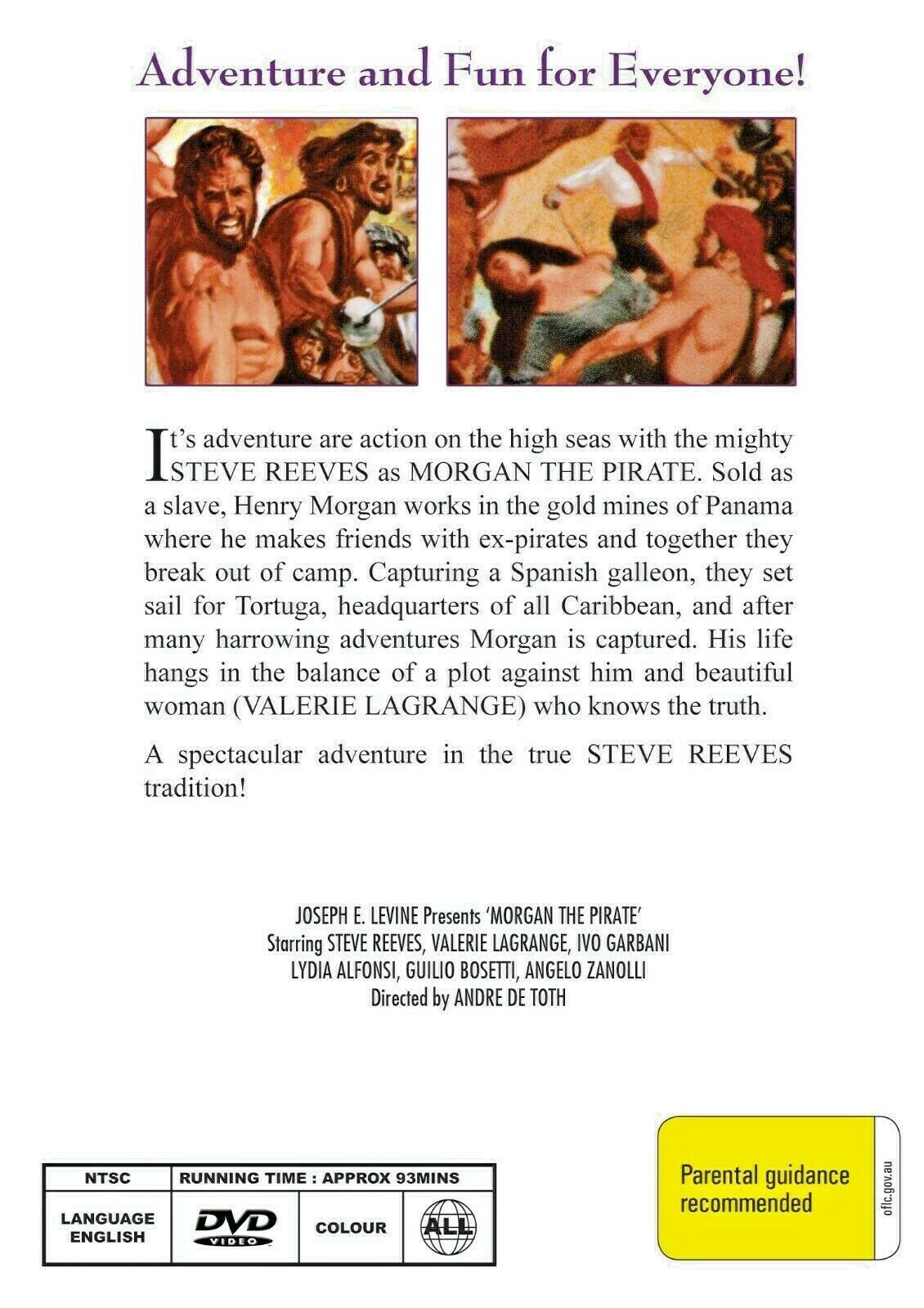 Buy Online Morgan, the Pirate (1960) - DVD - NEW - Steve Reeves, Valérie Lagrange | Best Shop for Old classic and hard to find movies on DVD - Timeless Classic DVD