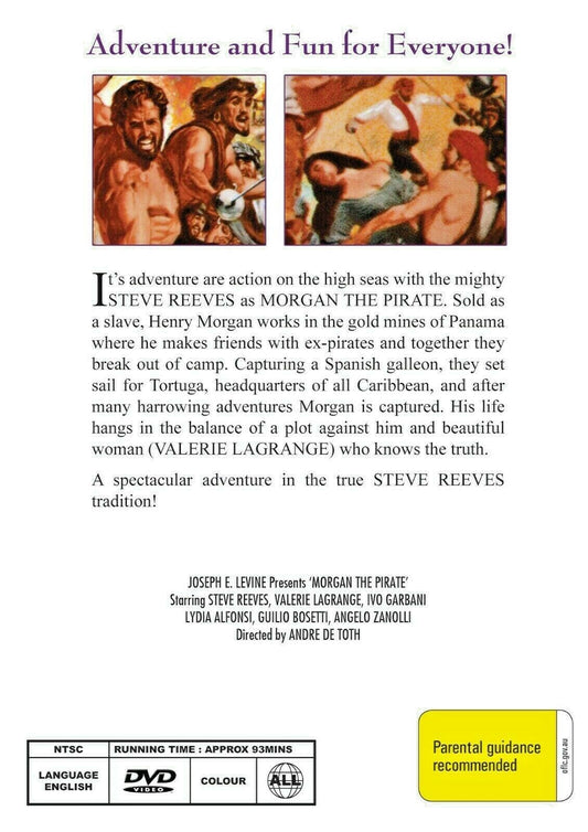 Buy Online Morgan, the Pirate (1960) - DVD - NEW - Steve Reeves, Valérie Lagrange | Best Shop for Old classic and hard to find movies on DVD - Timeless Classic DVD