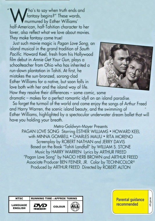 Buy Online Pagan Love Song (1950) - DVD - Esther Williams, Howard Keel | Best Shop for Old classic and hard to find movies on DVD - Timeless Classic DVD