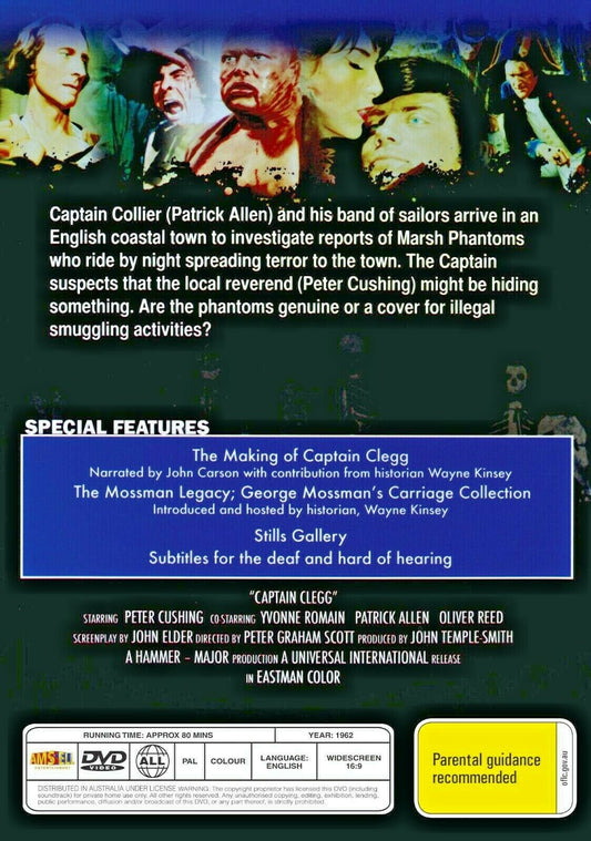 Buy Online Captain Clegg (1962) - DVD - Peter Cushing, Yvonne Romain | Best Shop for Old classic and hard to find movies on DVD - Timeless Classic DVD