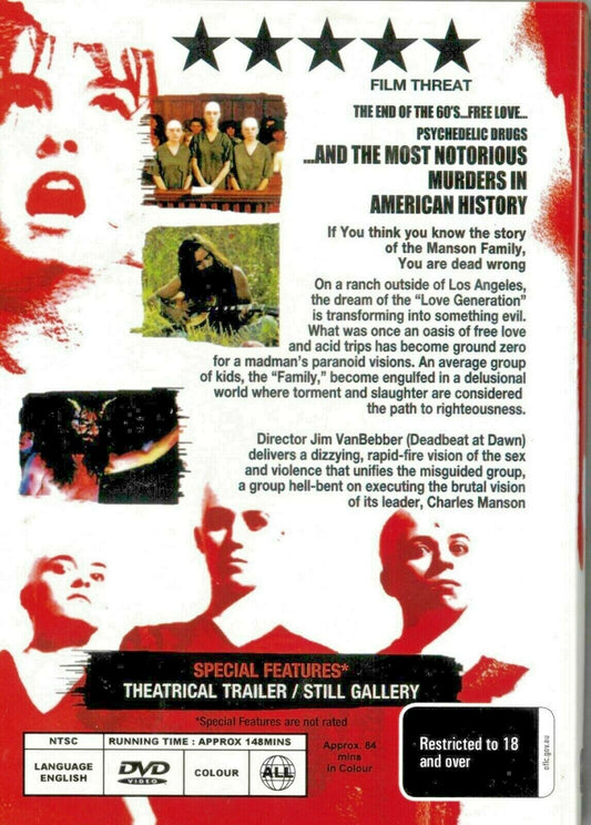 Buy Online The Manson Family (1997) - ALL REGION - DVD | Best Shop for Old classic and hard to find movies on DVD - Timeless Classic DVD