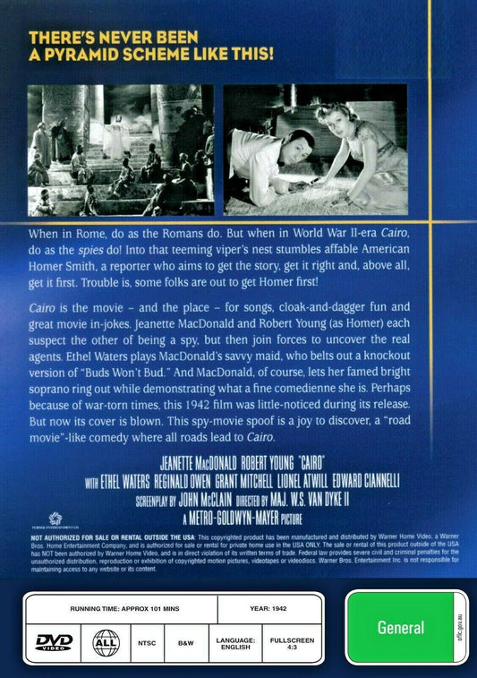 Buy Online Cairo (1942) - DVD - Jeanette MacDonald, Robert Young | Best Shop for Old classic and hard to find movies on DVD - Timeless Classic DVD