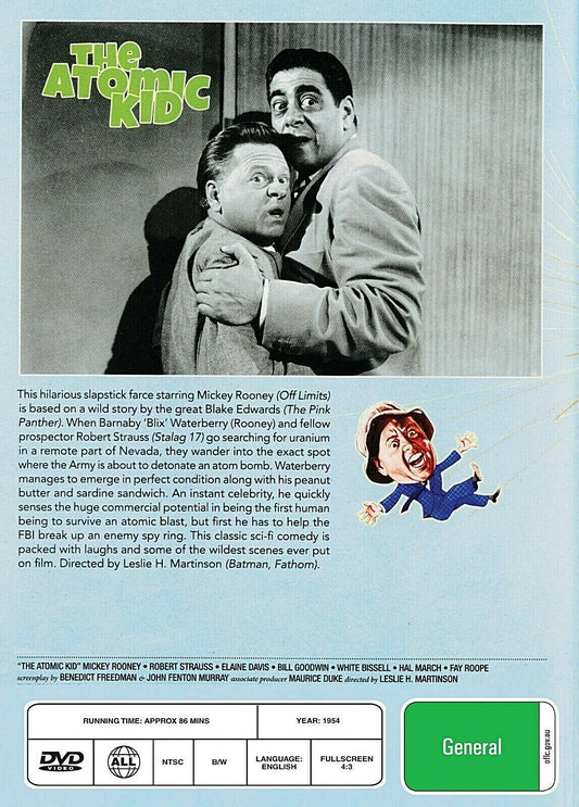 Buy Online THE ATOMIC KID by Blake Edwards - DVD - Mickey Rooney | Best Shop for Old classic and hard to find movies on DVD - Timeless Classic DVD