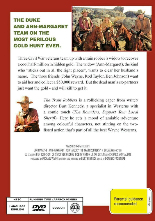 Buy Online The Train Robbers - DVD - John Wayne, Ann-Margret - WESTERN | Best Shop for Old classic and hard to find movies on DVD - Timeless Classic DVD
