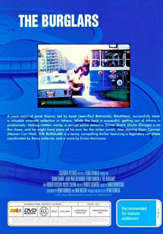 Buy Online The Burglars - DVD - Jean-Paul Belmondo, Omar Sharif | Best Shop for Old classic and hard to find movies on DVD - Timeless Classic DVD