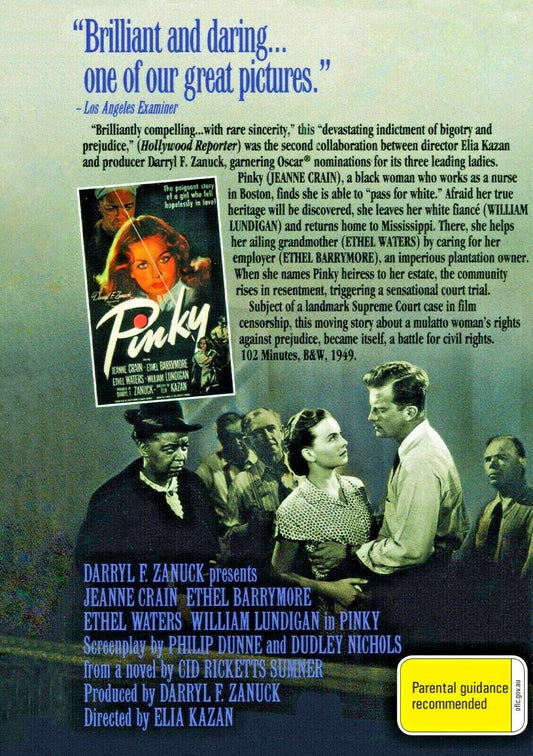 Buy Online Pinky (1949) - DVD - Jeanne Crain, Ethel Barrymore | Best Shop for Old classic and hard to find movies on DVD - Timeless Classic DVD