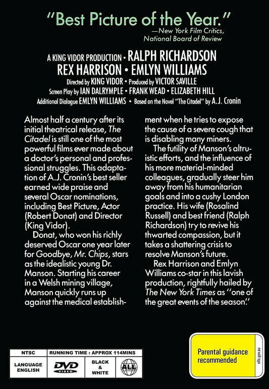 Buy Online The Citadel - DVD - Robert Donat, Rosalind Russell | Best Shop for Old classic and hard to find movies on DVD - Timeless Classic DVD