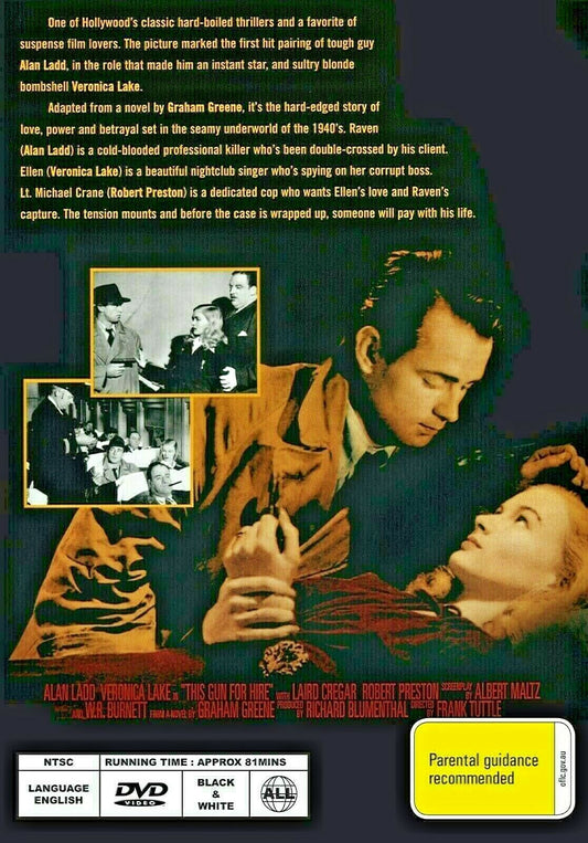 Buy Online This Gun for Hire - DVD - Alan Ladd, Veronica Lake, Robert Preston | Best Shop for Old classic and hard to find movies on DVD - Timeless Classic DVD