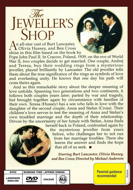 Buy Online The Jeweller's Shop (1988) - DVD - Burt Lancaster, Daniel Olbrychski | Best Shop for Old classic and hard to find movies on DVD - Timeless Classic DVD