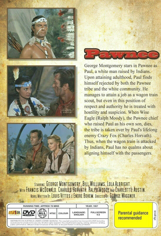 Buy Online Pawnee - DVD - George Montgomery, Bill Williams - WESTERN | Best Shop for Old classic and hard to find movies on DVD - Timeless Classic DVD