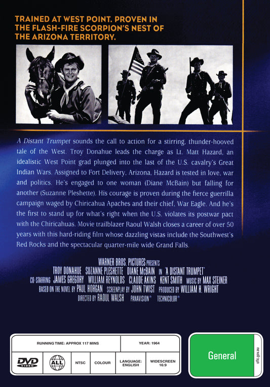 Buy Online A Distant Trumpet (1964) - DVD - Troy Donahue, Suzanne Pleshette | Best Shop for Old classic and hard to find movies on DVD - Timeless Classic DVD