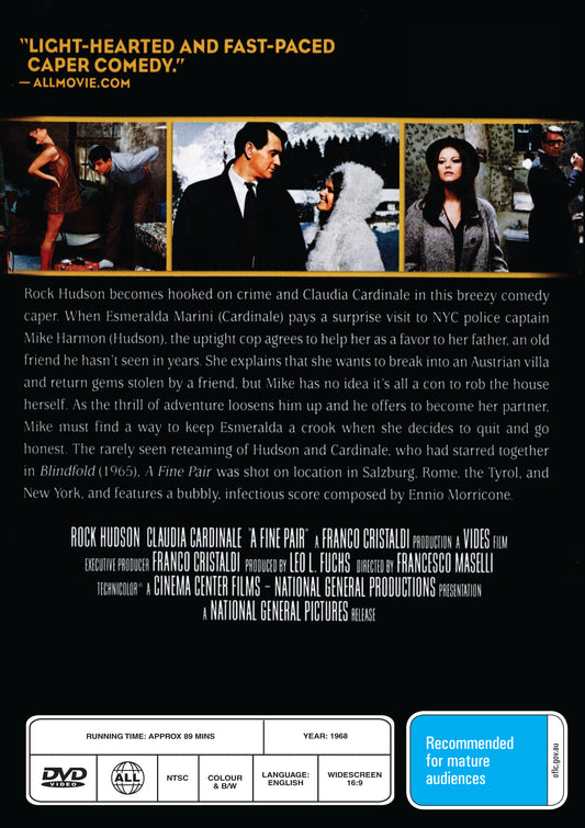Buy Online A Fine Pair (1968) - DVD - Rock Hudson, Claudia Cardinale | Best Shop for Old classic and hard to find movies on DVD - Timeless Classic DVD