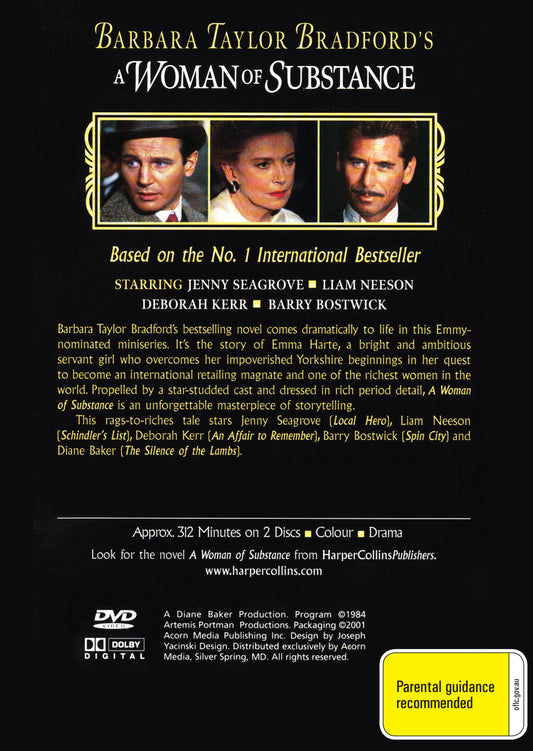 Buy Online A Woman of Substance - 1984 - DVD - Jenny Seagrove, Barry Bostwick, Deborah Kerr | Best Shop for Old classic and hard to find movies on DVD - Timeless Classic DVD