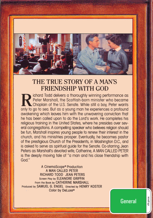 Buy Online A Man Called Peter (1955) - Richard Todd, Jean Peters | Best Shop for Old classic and hard to find movies on DVD - Timeless Classic DVD