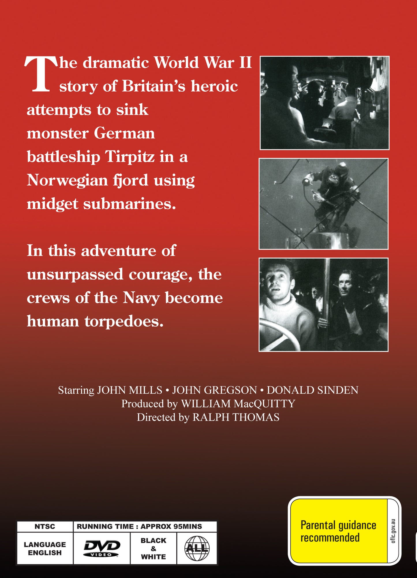 Buy Online Above Us the Waves (1955) - DVD - John Mills, John Gregson | Best Shop for Old classic and hard to find movies on DVD - Timeless Classic DVD
