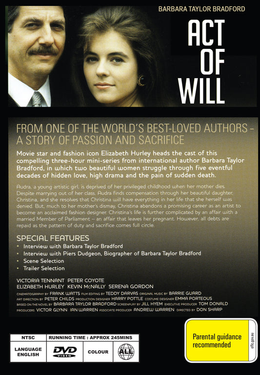 Buy Online Act of Will - 1989 - DVD - Serena Gordon, Melanie Jessop, Elizabeth Hurley | Best Shop for Old classic and hard to find movies on DVD - Timeless Classic DVD