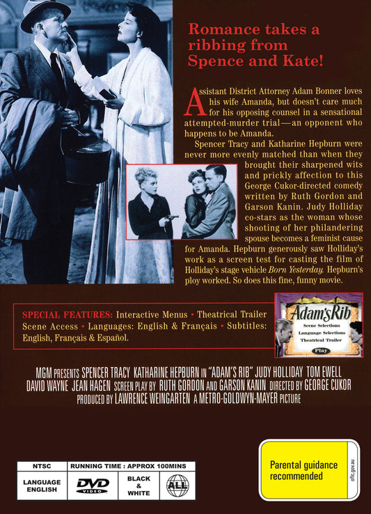 Buy Online Adam's Rib (1949) - DVD - Spencer Tracy, Katharine Hepburn | Best Shop for Old classic and hard to find movies on DVD - Timeless Classic DVD
