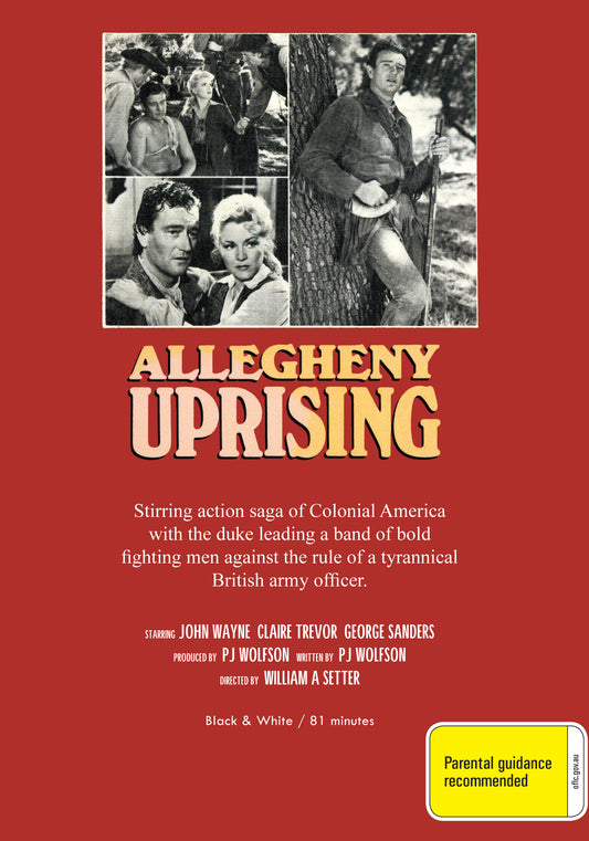 Buy Online Allegheny Uprising (1939) - John Wayne | Best Shop for Old classic and hard to find movies on DVD - Timeless Classic DVD