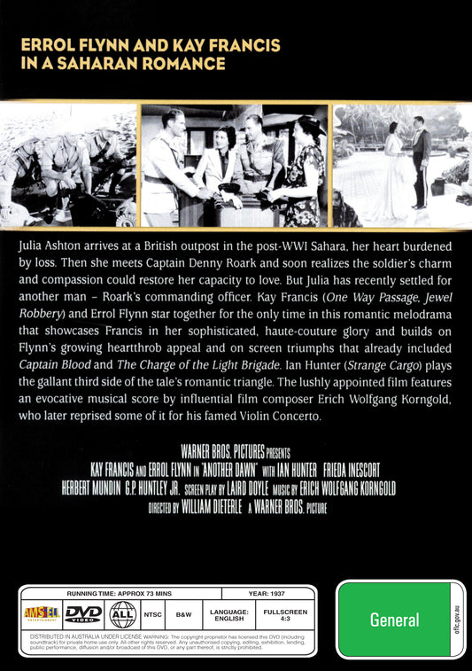 Buy Online Another Dawn (1937) - DVD - Kay Francis, Errol Flynn | Best Shop for Old classic and hard to find movies on DVD - Timeless Classic DVD