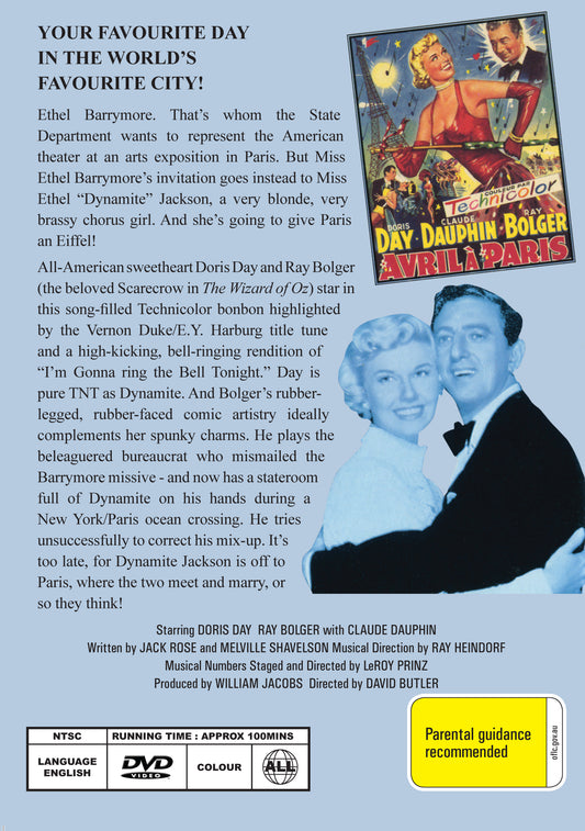Buy Online April in Paris (1952) - DVD - Doris Day, Ray Bolger | Best Shop for Old classic and hard to find movies on DVD - Timeless Classic DVD
