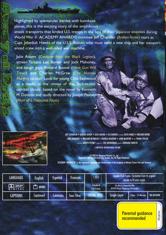 Buy Online Away All Boats (1956) - DVD - Jeff Chandler, George Nader | Best Shop for Old classic and hard to find movies on DVD - Timeless Classic DVD