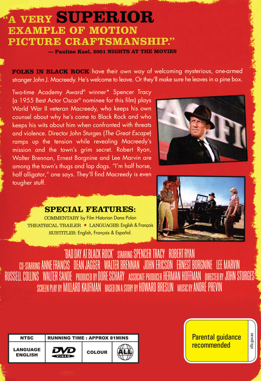 Buy Online Bad Day at Black Rock (1955) - DVD - Spencer Tracy, Robert Ryan | Best Shop for Old classic and hard to find movies on DVD - Timeless Classic DVD